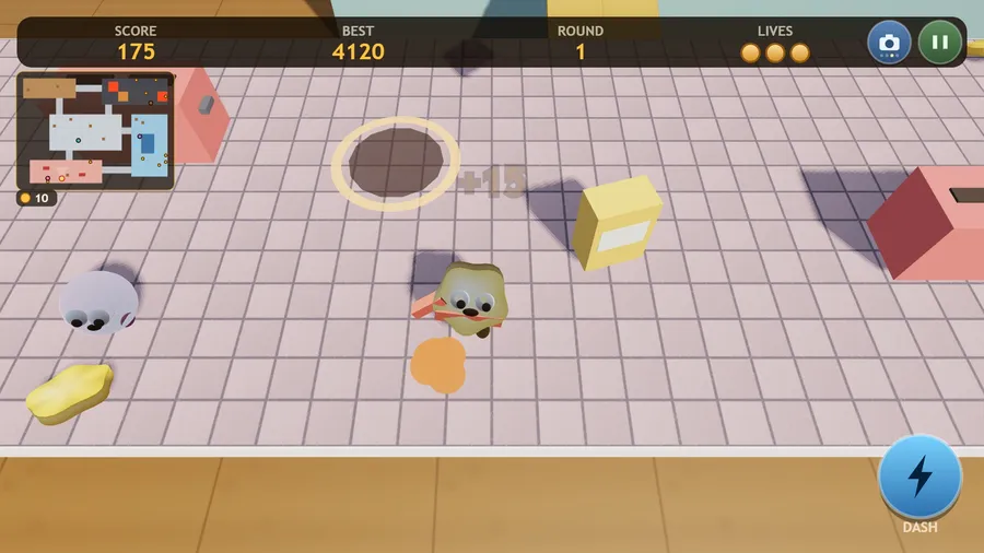 Close-up on the gingham breakfast table: a toast shadow growing where the slice will land, toasters and cereal boxes