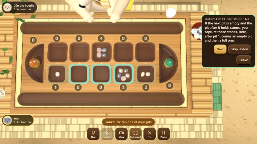 The tutorial teaching captures: lit pits show the empty pit and the full pit behind it, with a coach box.