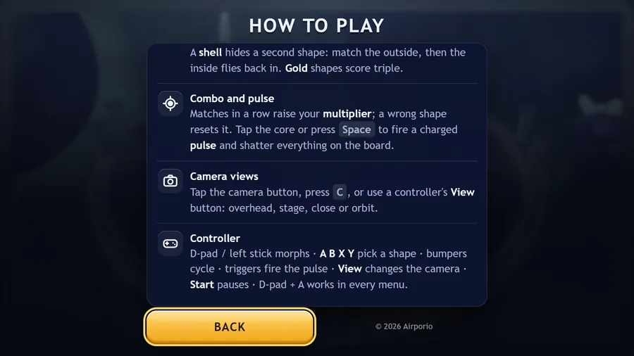 How to Play: shifters, shells and gold, combo and pulse, camera views, and the controller buttons