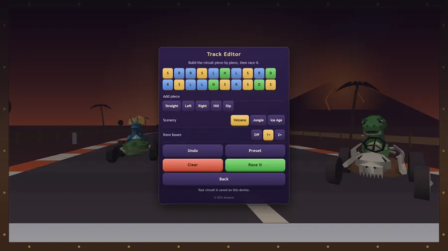 How to Play panel: Steer, Drift, Nitro, Items and Boost start, then Touch, Keyboard, Controller and Mouse