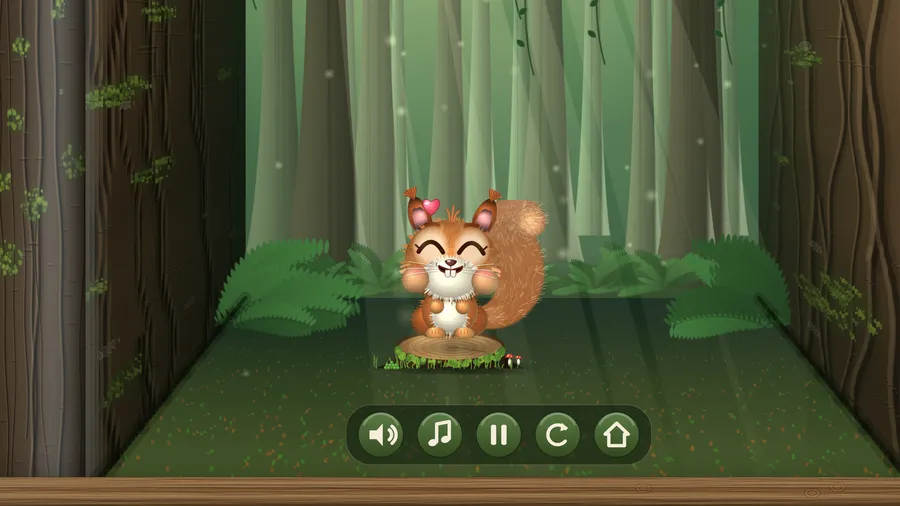 Pip chews with puffed cheeks and happily closed eyes as a heart floats up after eating the honeydrop